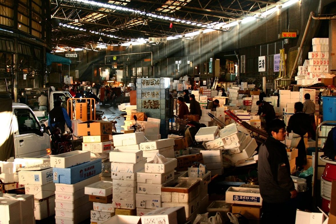 Goods being sorted and consolidated for onward distribution