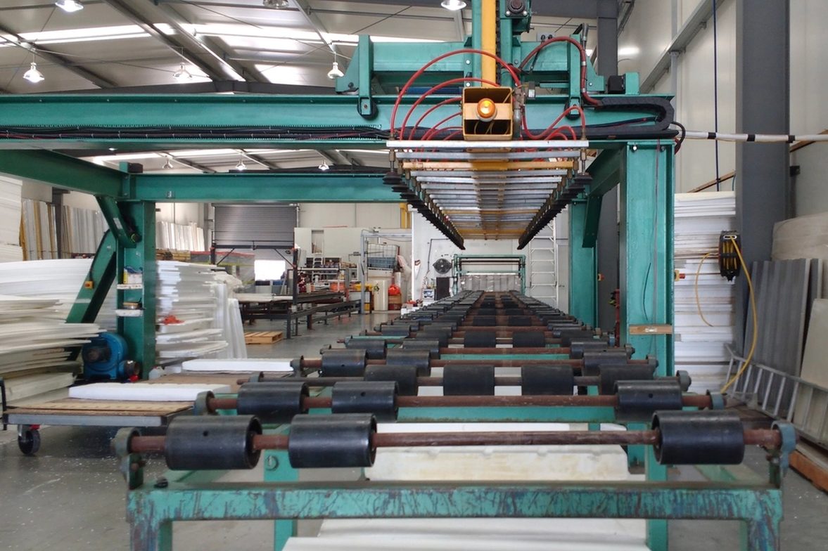 Manufacturing production line at a supplier facility